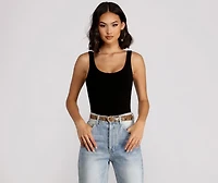 Faux Leather Snake Print Belt
