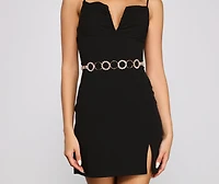 Rhinestone Bling O-Ring Belt