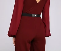 So Extra Chunky Chain Link Faux Leather Belt