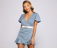 Twist Of Glam Faux Leather Belt