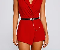 Glam Girl Rhinestone Chain Belt