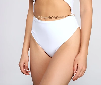 Flutter On Butterfly Charm Belly Chain