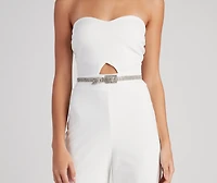 All That Shines 4-Row Rhinestone Belt