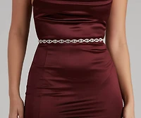 Time To Shine Rhinestone Braid Belt