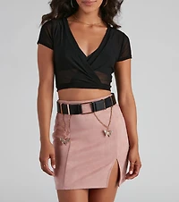 Edgy-Glam Butterfly Charm Belt