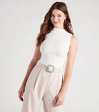 Chic Girl Pearl Statement Belt