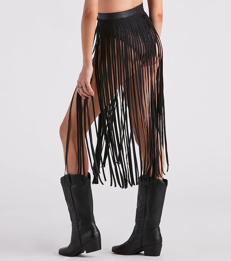 Wild And Free Long Fringe Belt