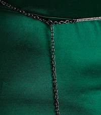 Exquisite Beauty Gemstone And Rhinestone Chain Belt