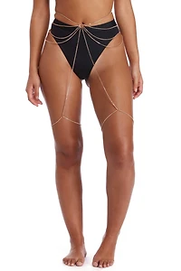 Rhinestone Body Chain And Garter