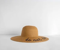 Do Not Disturb Woven Hat