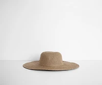 Poolside Elegance Floppy Straw Hat