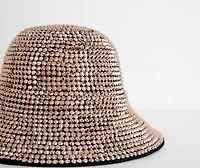 Party Crasher Rhinestone Studded Bucket Hat