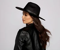 Chic Faux Wool Panama Hat