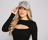 So Sassy Snake Print Cap
