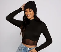 Layer In Luxe Slouchy Lurex Beanie