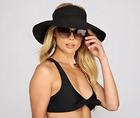 Sealed With A Bow Floppy Straw Visor