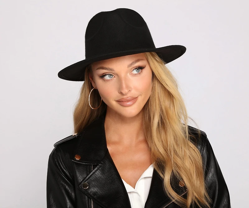 Chained To Chic Faux Wool Hat
