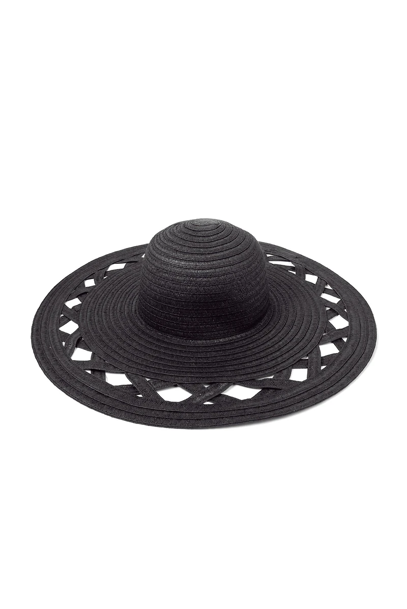Cut Out Straw Floppy Hat