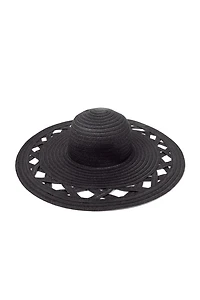 Cut Out Straw Floppy Hat