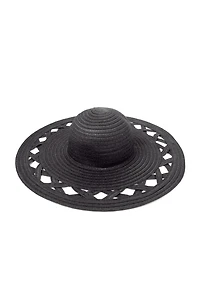 Cut Out Straw Floppy Hat