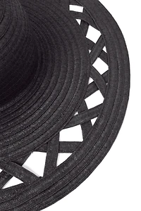 Cut Out Straw Floppy Hat