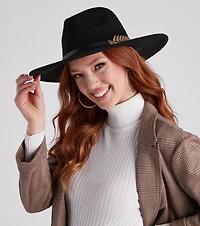 In Search Of Luxe Gold Leaf Trim Hat