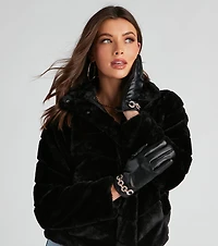 Elevated Glam Rhinestone Chain Gloves