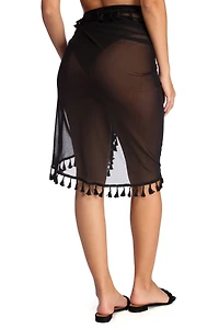 Mesh Tassel Wrap