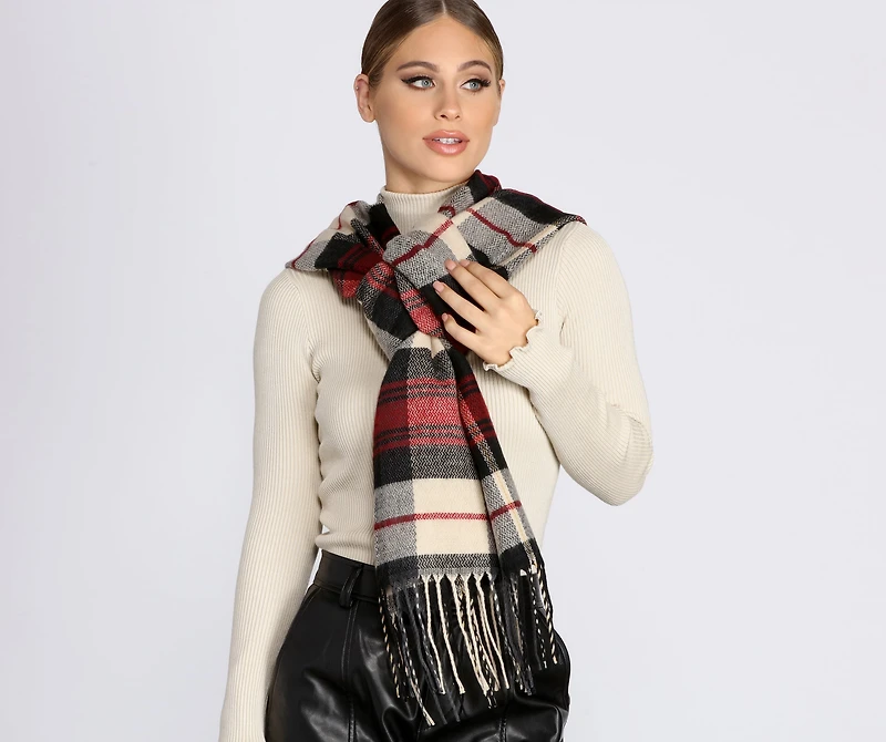 As The Leaves Fall Plaid Scarf