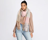 Layer It Up Plaid Fringe Scarf