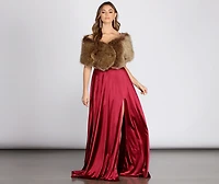 An Exquisite Moment Faux Fur Shawl