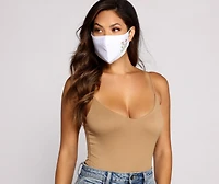 Reusable Chamomile Print Face Mask With Earloops