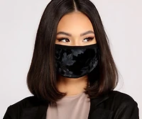 Floral Velvet Face Mask