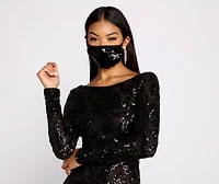 Stunning Sequin Glam Face Mask
