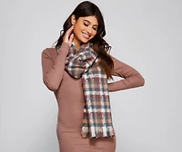 In Plaid View Blanket Scarf