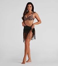 Fun In Fringe Mesh Swim Wrap