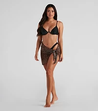 Sassy Sheer Leopard Print Sarong