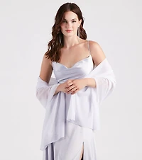 Layer On Classy Mesh Shawl Wrap