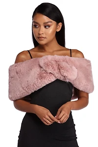 Sophisticated Lady Faux Stole Wrap