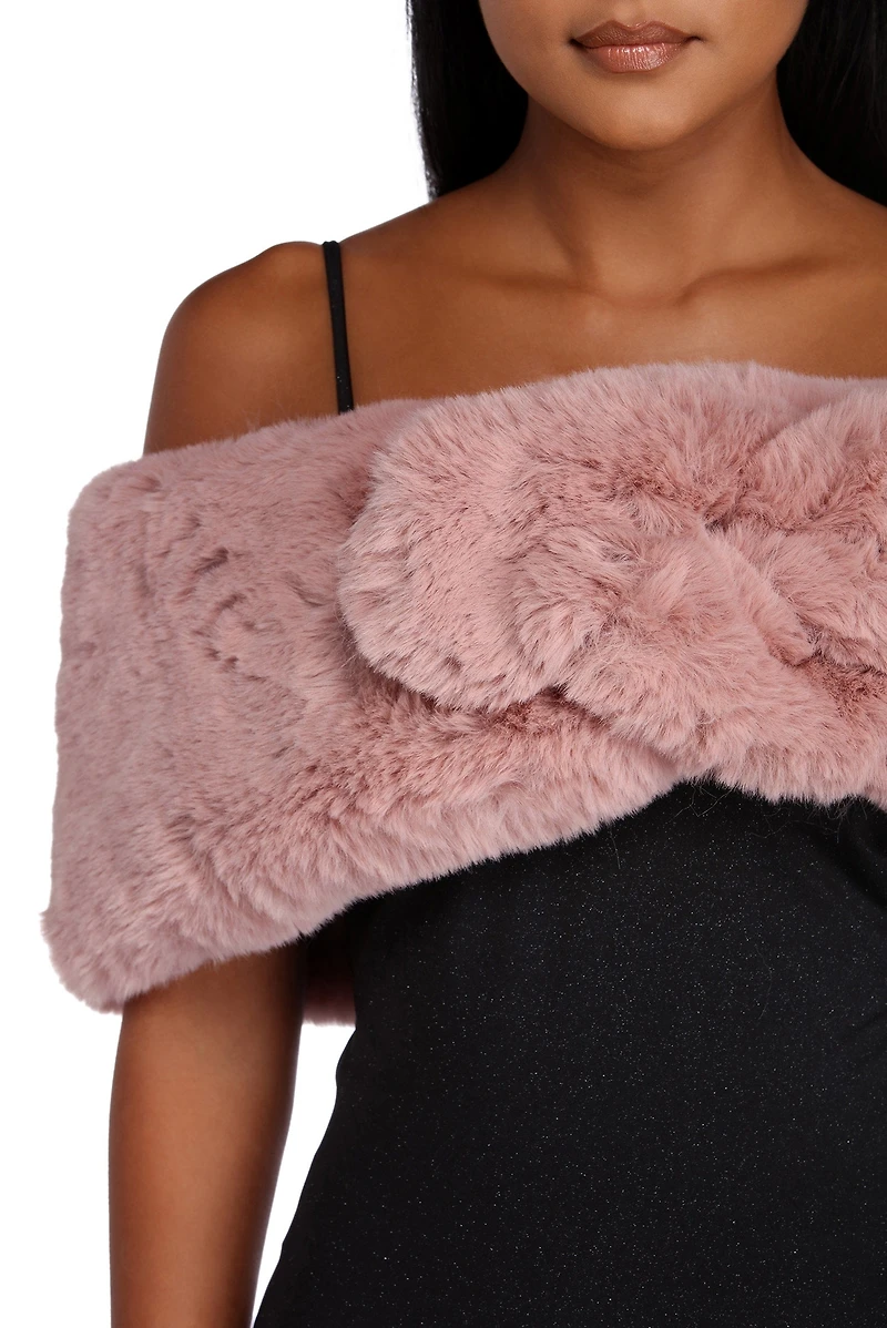 Sophisticated Lady Faux Stole Wrap