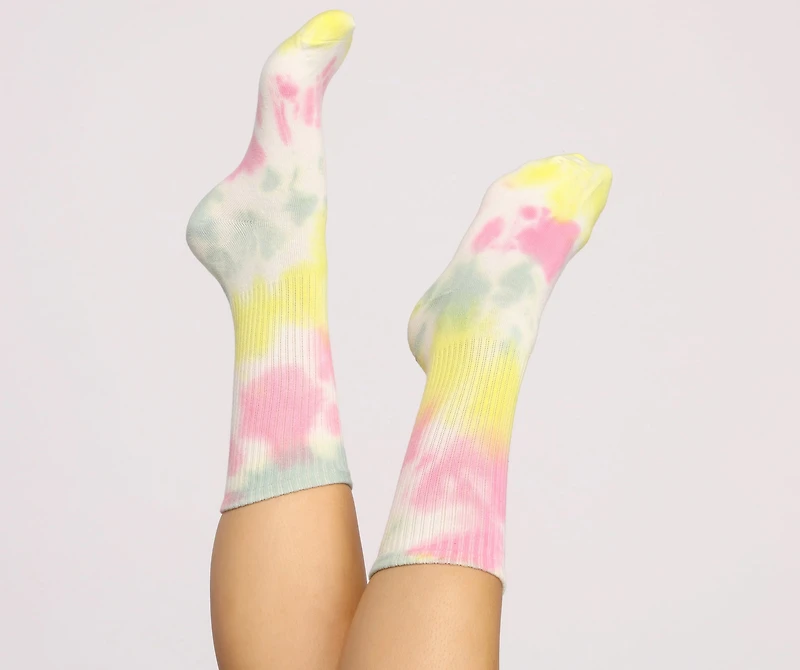 Tie Dye Crew Socks