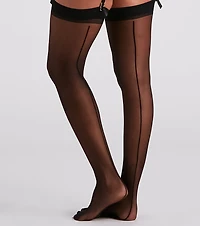 Alluring Sheer Over-The-Knee Stockings