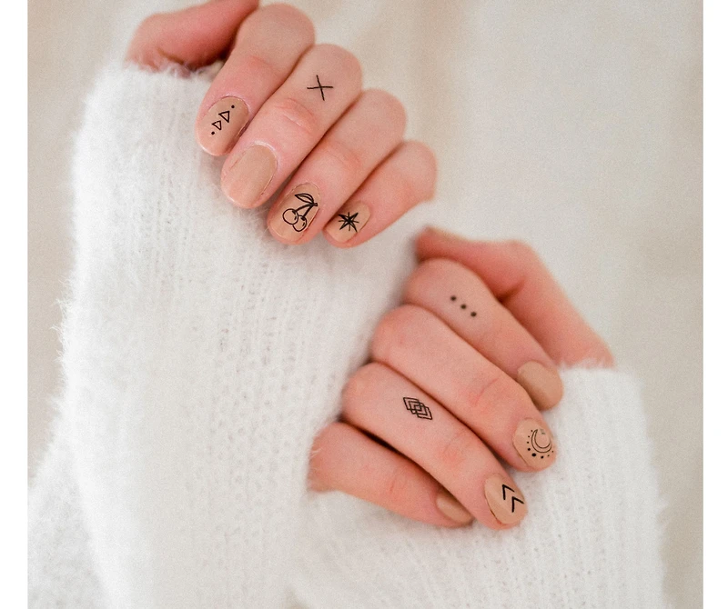 Good Vibes Nail Art Tattoos