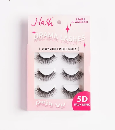 Deja Vu Three Pack Wispy Faux Lashes