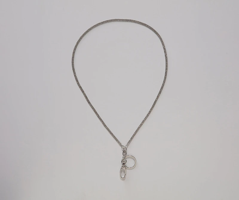 Rhinestone Lanyard Keychain