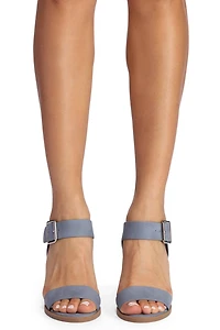Buckle Up Block Heels
