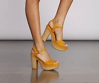 Sandy Days Platform Heels