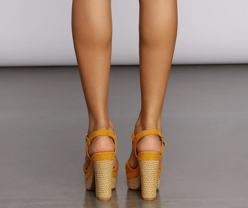 Sandy Days Platform Heels