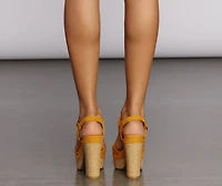 Sandy Days Platform Heels