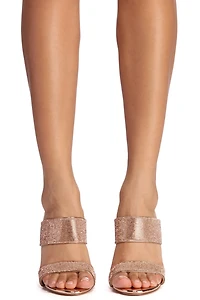 Slip On Glam Rhinestone Heels
